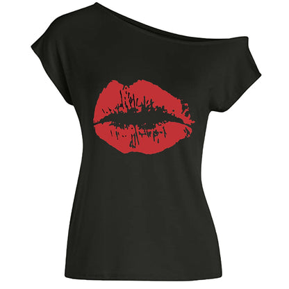 Women's Loose Shoulder Versatile T-shirt