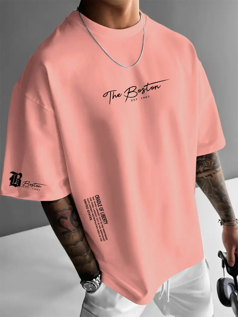 Men's Round Neck Loose Short Sleeve T-Shirt