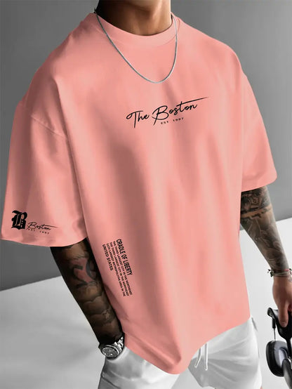 Men's Round Neck Loose Short Sleeve T-Shirt