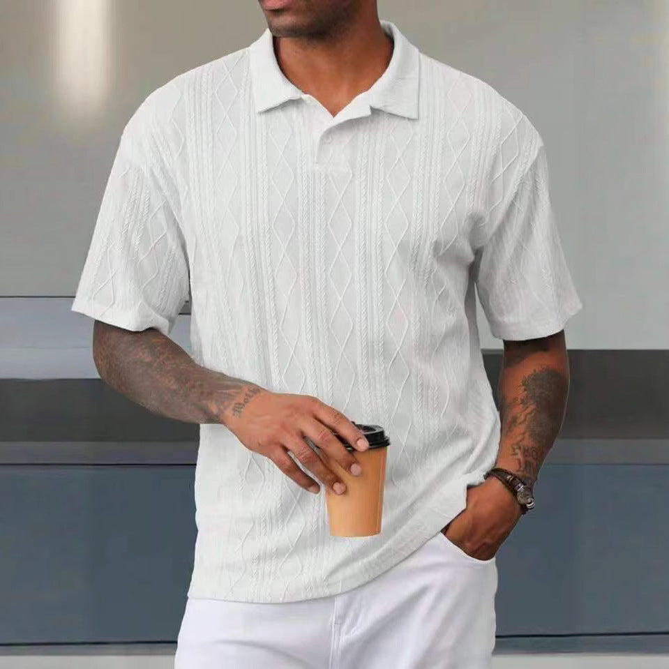 T-shirt Sleeve Loose Texture Knitted