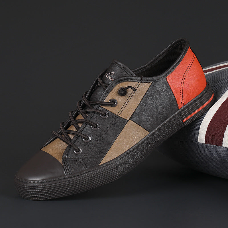 Men's New Fashionable Leather Shoes With Rubber Sole