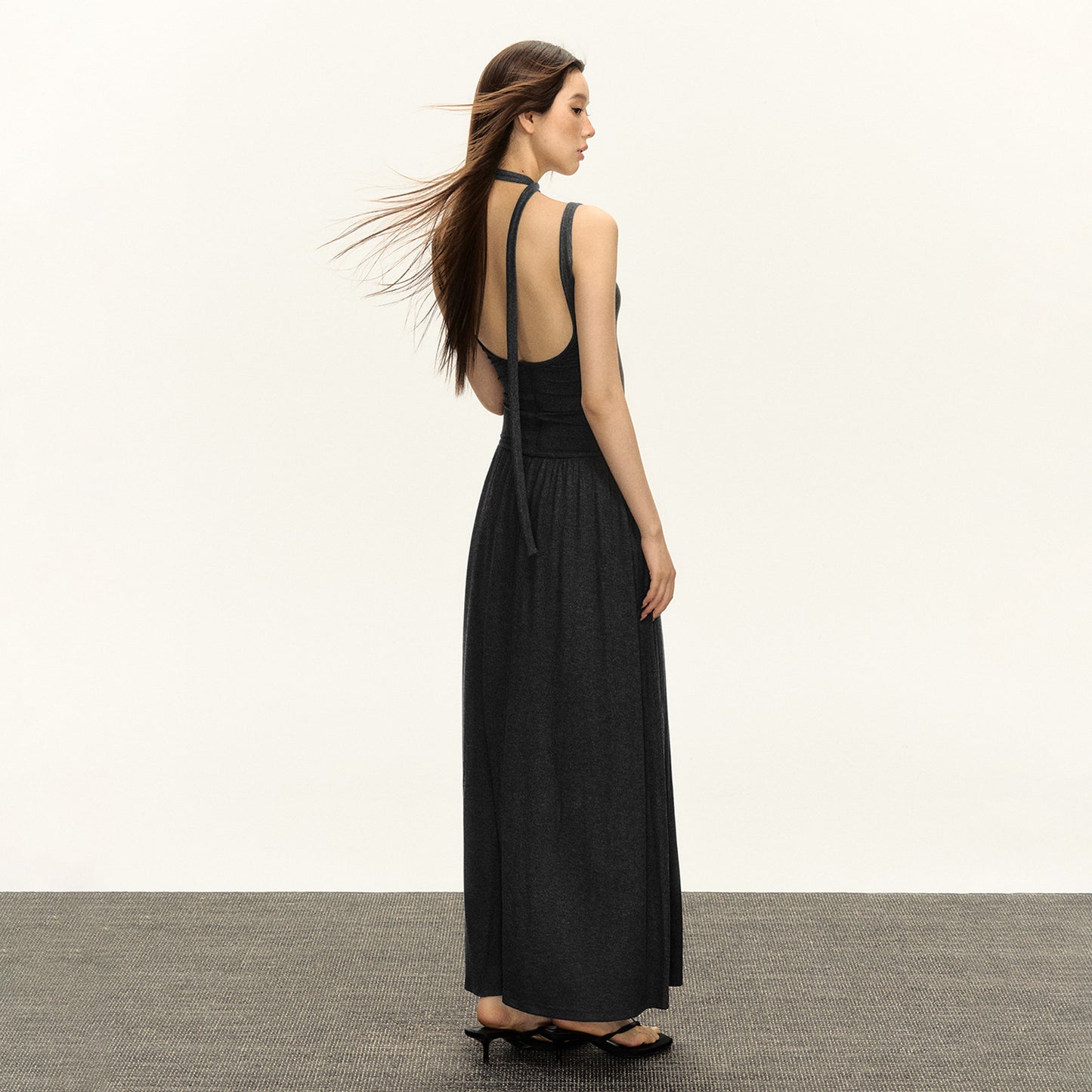 American Retro Halter Straps Women Dress
