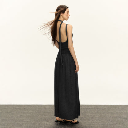 American Retro Halter Straps Women Dress
