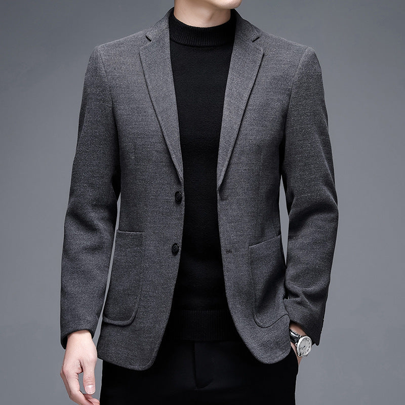 Men's Woolen Suit Thick Warm Jacket