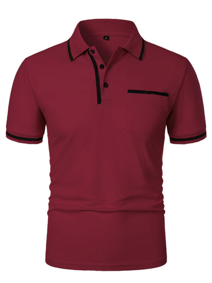 Men's Lapel Short Sleeve T-shirt