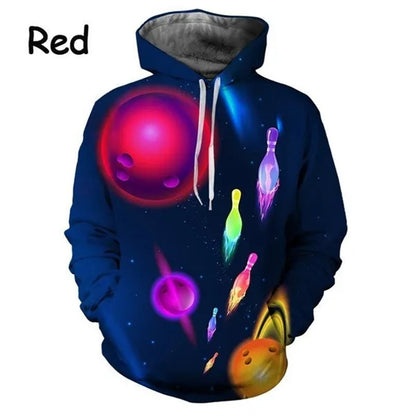 Bowling Men's Casual Hooded Sweater