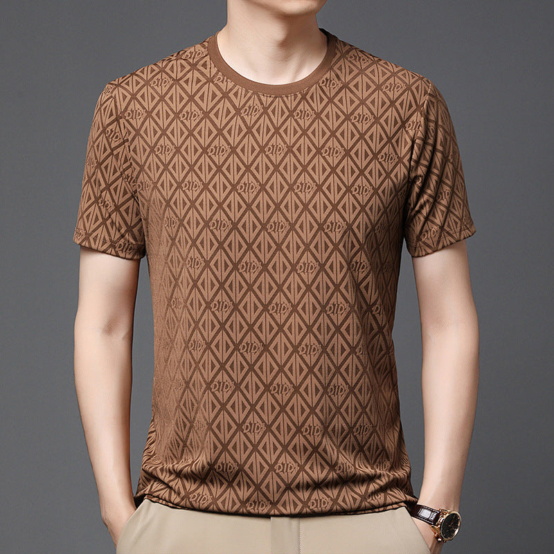 Men's Jacquard Sleeve Cool Fashion Brand