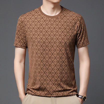 Men's Jacquard Sleeve Cool Fashion Brand