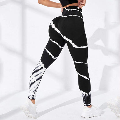 Tie-dye Stripes Seamless Fitness Pants