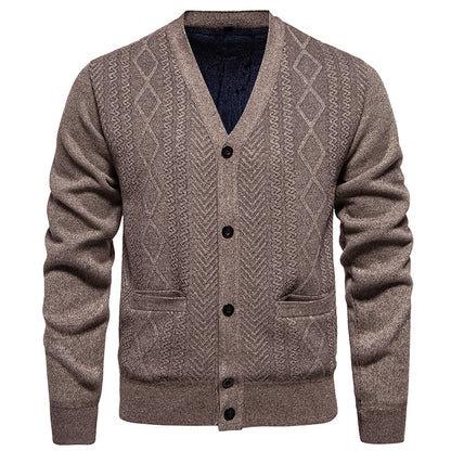 Men's Long-sleeved Striped Sweater Top
