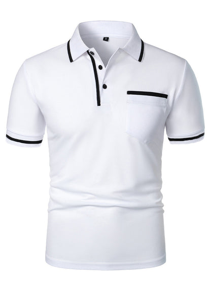 Men's Lapel Short Sleeve T-shirt