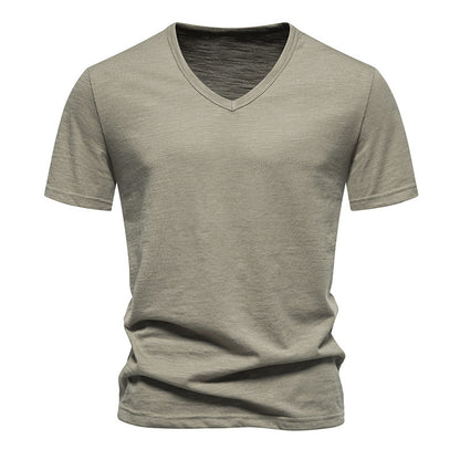 Men's Slub Cotton Bottoming T-Shirt