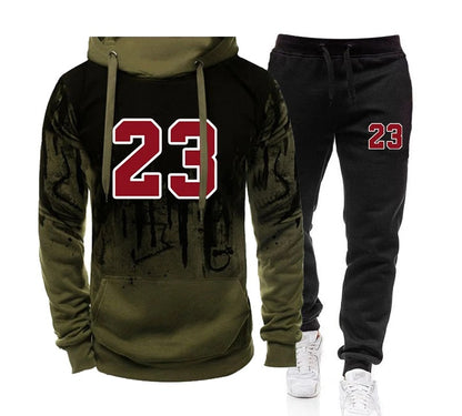 Men's Sport Splashed Sportswear Hooded