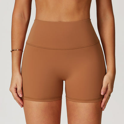 Nude Feel Yoga Shorts For Women High-waist Quick-drying Tight