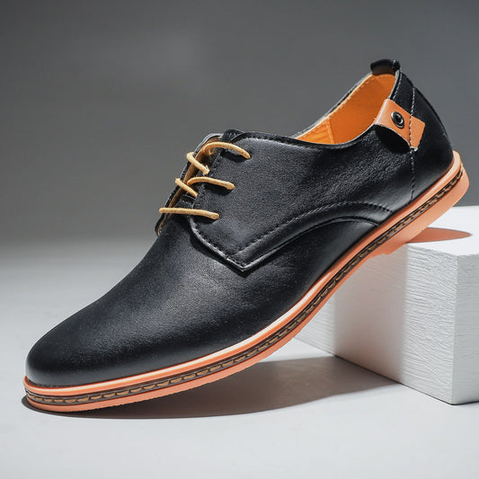 Men's Shoes Leather Surface Lace-up Pumps