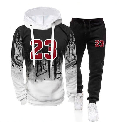 Men's Sport Splashed Sportswear Hooded