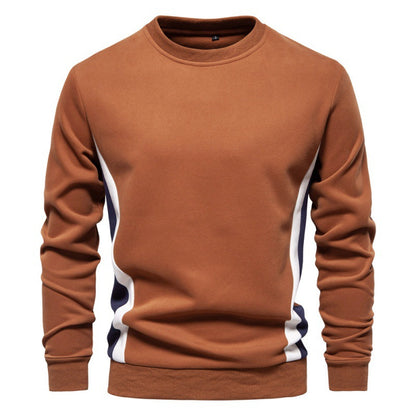 Men Slim Fit Long Sleeves Patchwork Sweatshirt