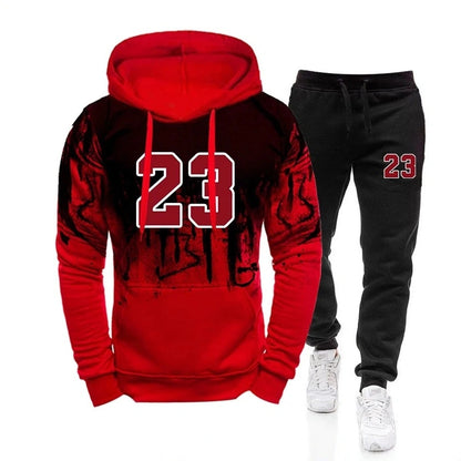 Men's Sport Splashed Sportswear Hooded