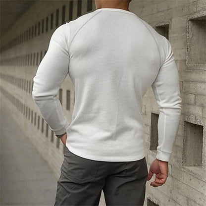 Henry Collar Long-sleeved T-shirt