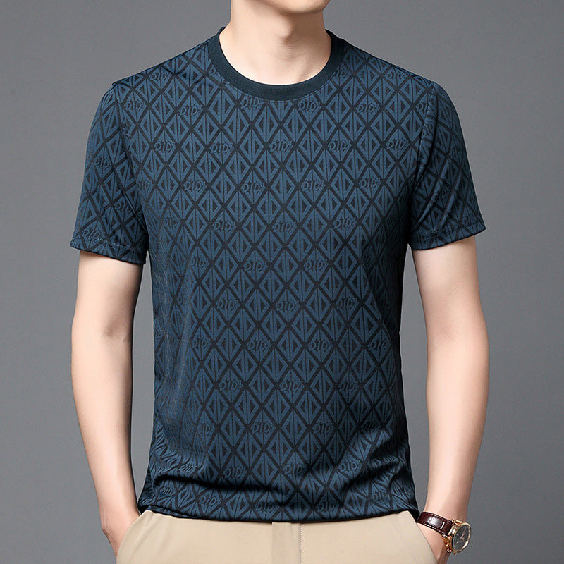 Men's Jacquard Sleeve Cool Fashion Brand