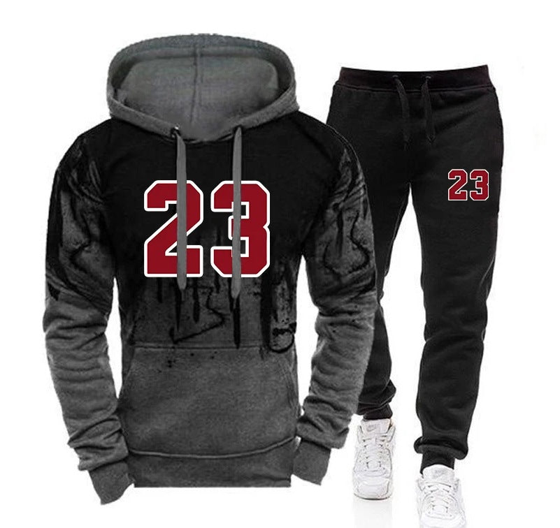 Men's Sport Splashed Sportswear Hooded