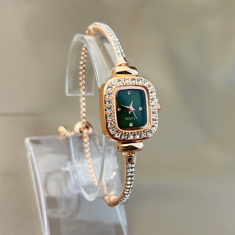 Fashion Diamond Bracelet Small Square Watch