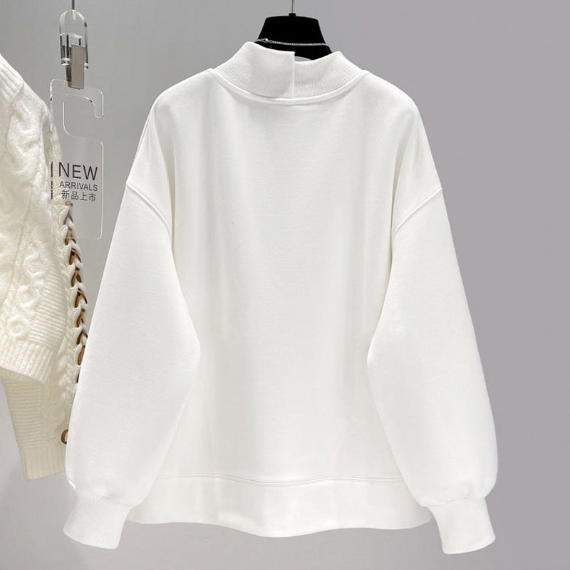 Women's Hoodie Short Loose Thick Coat Top
