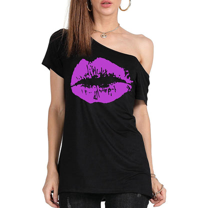 Women's Loose Shoulder Versatile T-shirt
