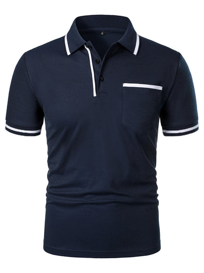 Men's Lapel Short Sleeve T-shirt
