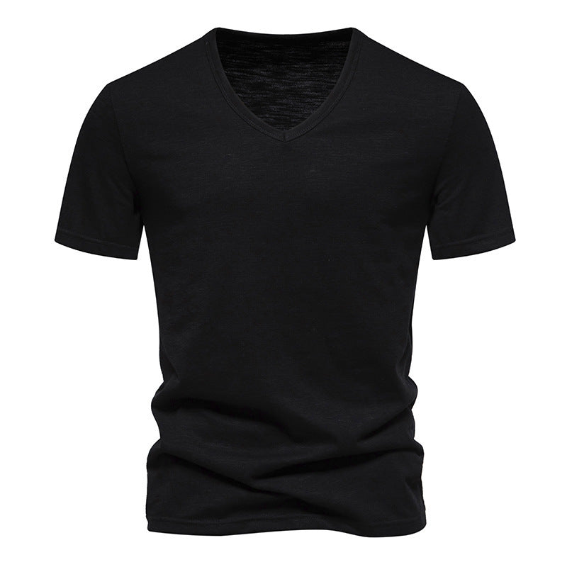 Men's Slub Cotton Bottoming T-Shirt