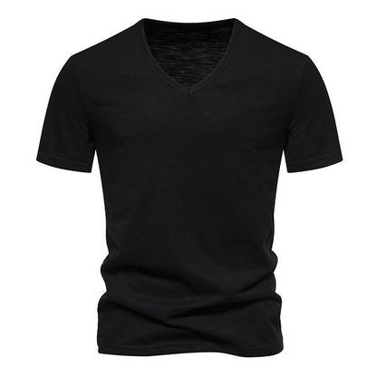 Men's Slub Cotton Bottoming T-Shirt