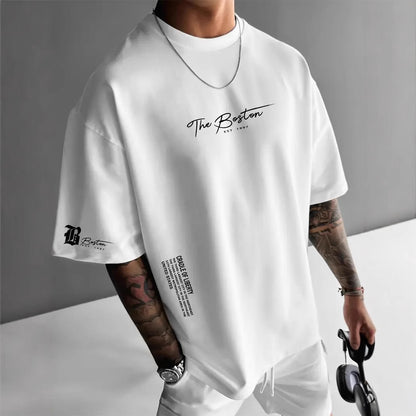 Men's Round Neck Loose Short Sleeve T-Shirt