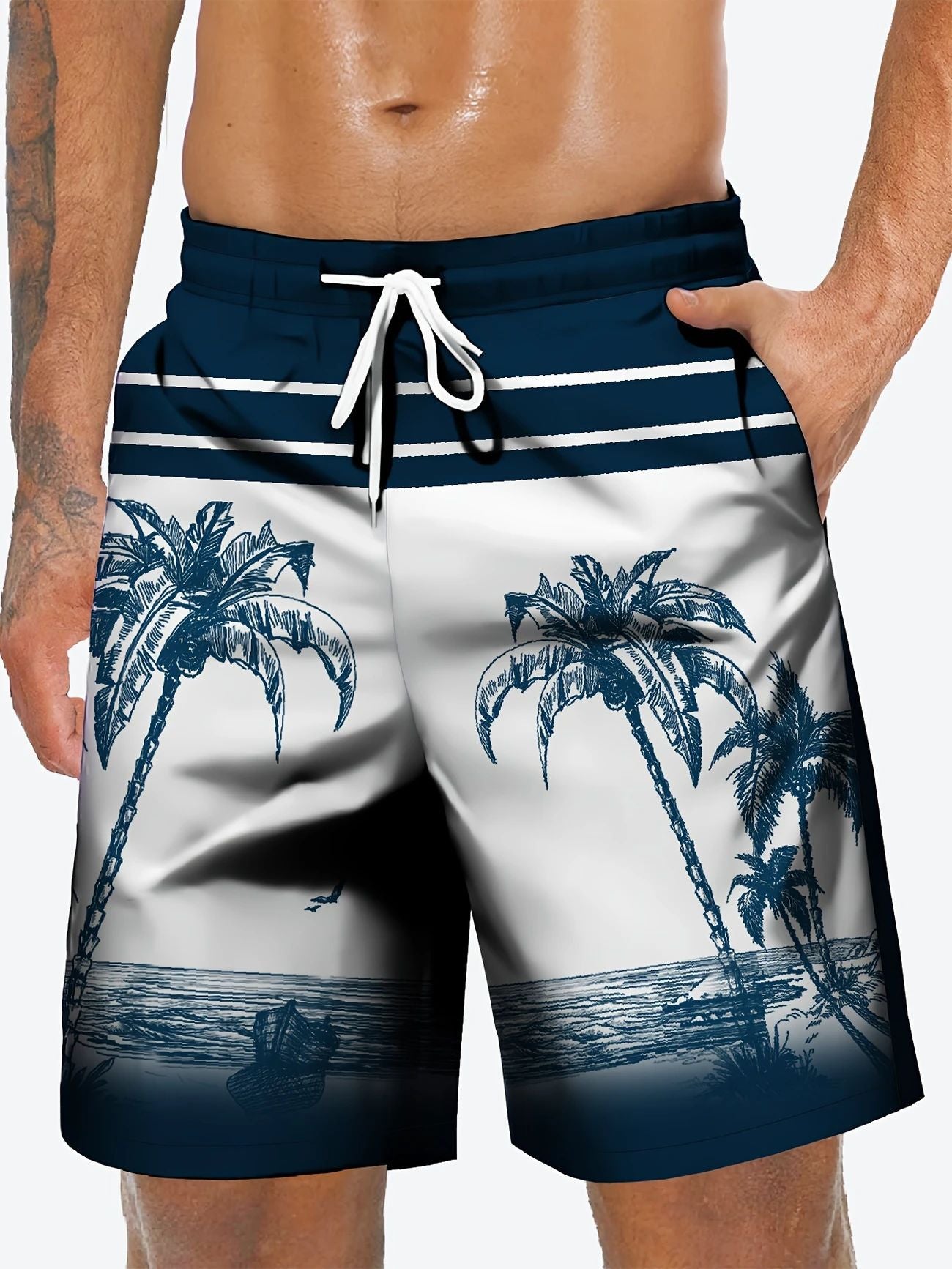 Micro-elastic Quick-drying Swimming Trunks