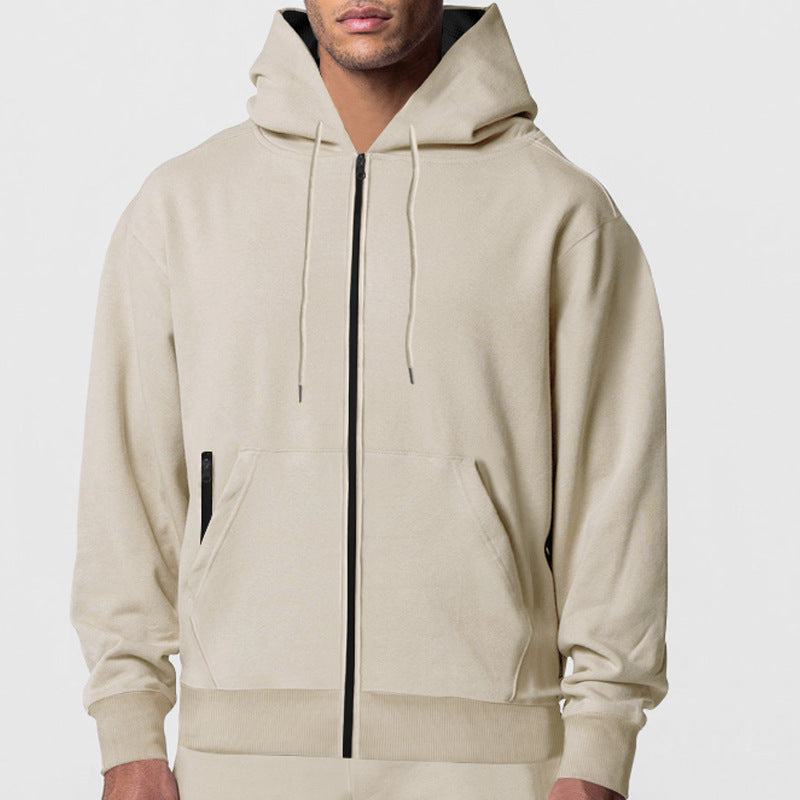Long-sleeve Zipper Hooded Fleece Warm Sweatshirt