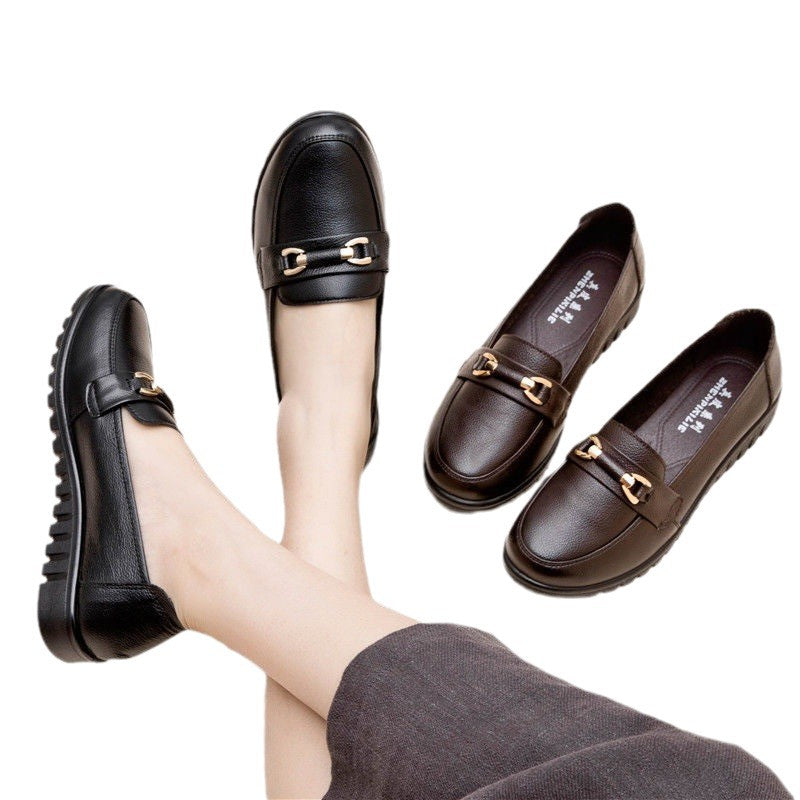 Soft Leather Middle-aged And Elderly Shoes