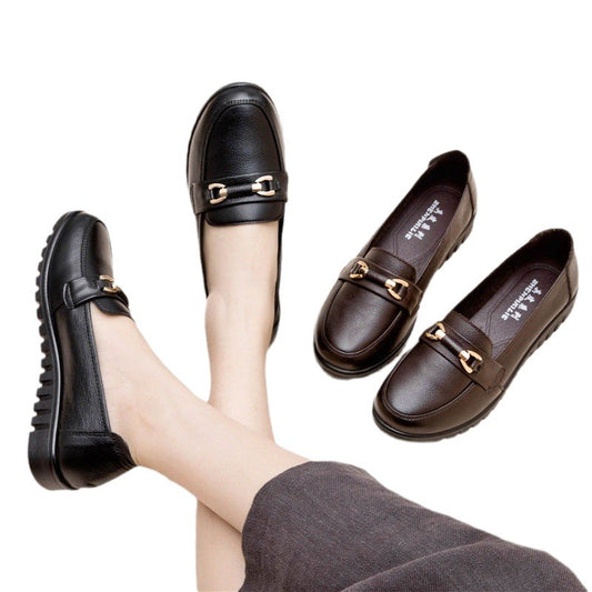 Soft Leather Middle-aged And Elderly Shoes