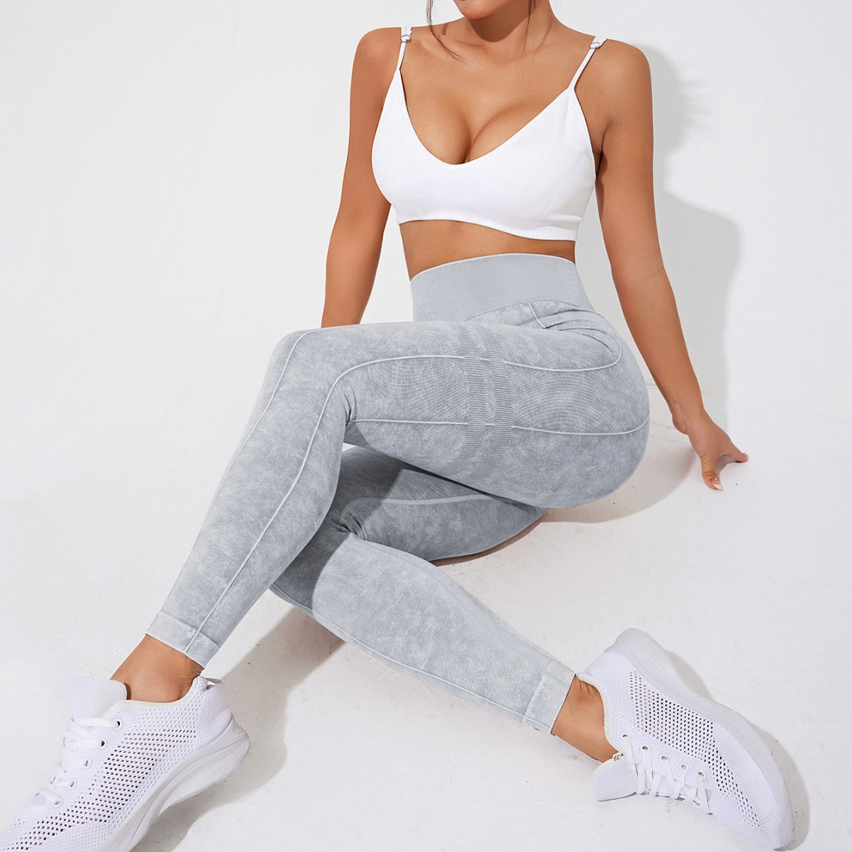 Seamless Fitness High Waist Belly Contracting Sports