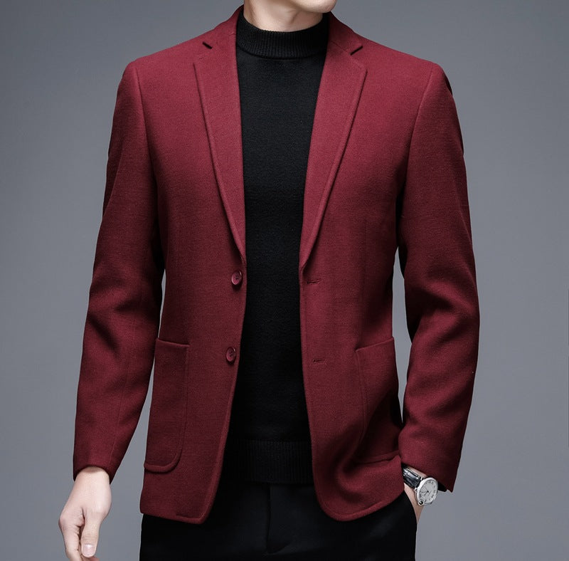 Men's Woolen Suit Thick Warm Jacket