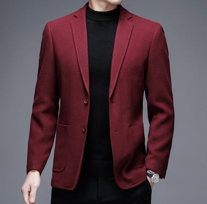 Men's Woolen Suit Thick Warm Jacket