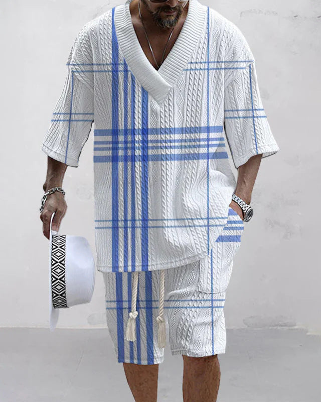 Fashion Men's Summer Loose Short Sports Suit