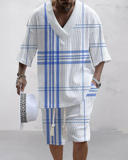 Fashion Men's Summer Loose Short Sports Suit