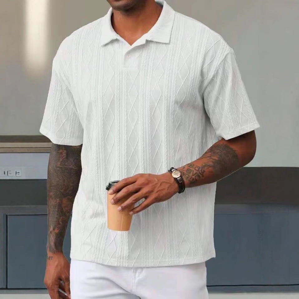 T-shirt Sleeve Loose Texture Knitted