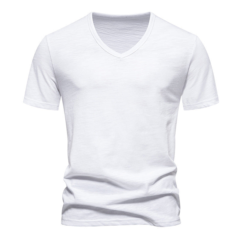 Men's Slub Cotton Bottoming T-Shirt