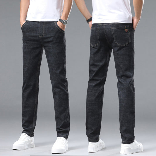 Loose Elastic Middle-aged Jeans