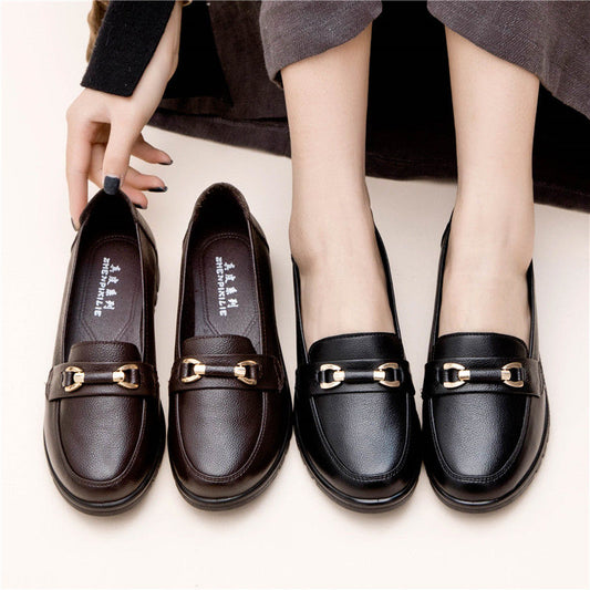 Soft Leather Middle-aged And Elderly Shoes