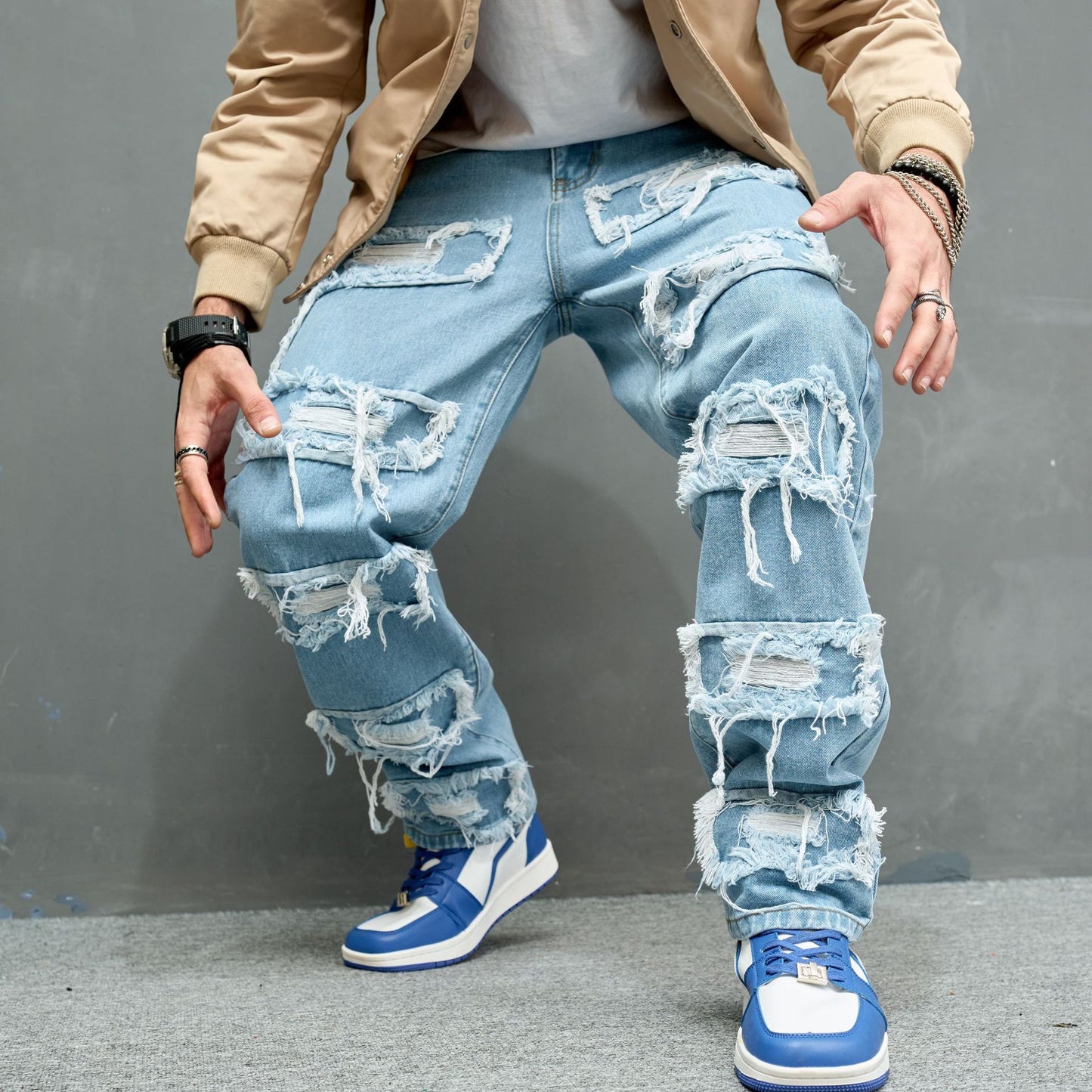 Worn Stretch Slim Fit Men's Jeans