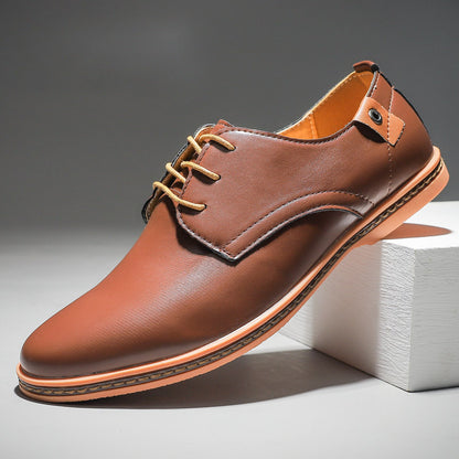 Men's Shoes Leather Surface Lace-up Pumps