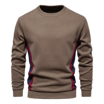 Men Slim Fit Long Sleeves Patchwork Sweatshirt