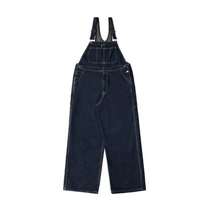 Japanese Men Style Straight-leg Working Bib Top