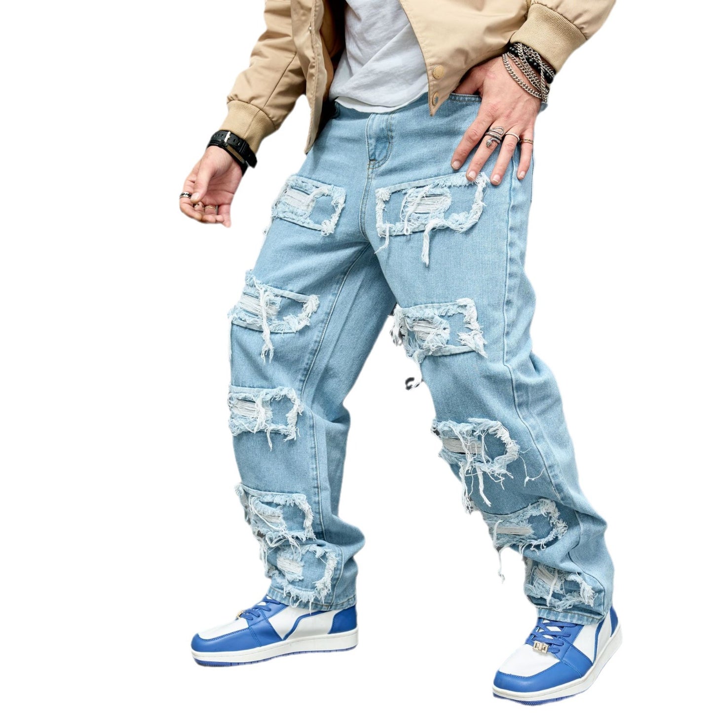 Worn Stretch Slim Fit Men's Jeans